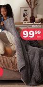Embossed Flannel Blankets-Each