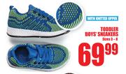 Toddler Boy's Sneakers With Knitted Upper (Size 3-8)-Each