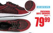 Preschool Boy's Sneakers With Knitted Upper (Size 9-1)