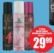 3 Pack Dorail Ladies Deodorant Body Spray-3x90ml