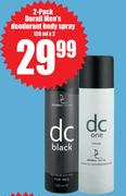 2 Pack Dorail Men's Deodorant Body Spray-2x120ml