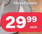 Glazed Bowls 21 x 8cm-Each