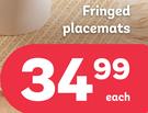 Fringed Placemats-Each