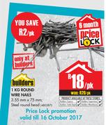 Builders Round Wire Nails-1Kg Per PK