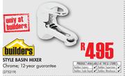 Builders Style Basin Mixer