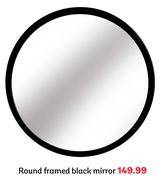 Round Framed Black Mirror