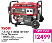 Ryobi 7.5KVA 4-Stroke Key-Start Petrol Generator RG-7900K