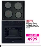 Defy 600mm Oven & Hob Box Set DCB822E/DHD332-Each