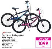 Raleigh 20" Nexus 2.0 Boys/Girls BMX Bicycle-Each