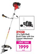 Ryobi 52cc Split Shaft Brush Cutter With Line Trimmer Attachment-Each