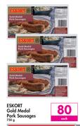 Eskort Gold Medal Pork Sausages-750g Each