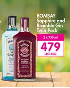 Bombay Sapphire & Bramble Gin Twin Pack-2 x 750ml