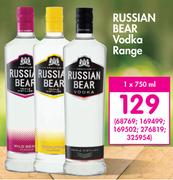 Russian Bear Vodka Range-750ml