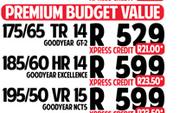 Premium Budget Value 175/65 TR 14 Goodyear GT-2 Tyre