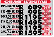 4x4 Beating Tyres Velocity-31x10.50 SR 15