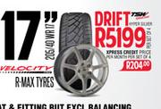 TSN Drift-17" & Velocity R-Max Tyres-205/40 WR 17