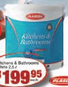 Plascon Kitchens & Bathrooms White-2.5Ltr