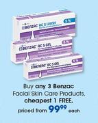 Benzac Facial Skin Care Products-Each
