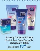 Clean & Clear Facial Skin Care Products-Each