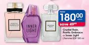 Crystal Rain, Poetic Embrace Or Inner Light L'Femme EDP-100ml Each