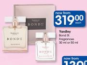 Yardley Bond St. Fragrances 30ml Or 50ml Each