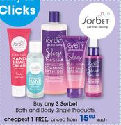 Sorbet Bath & Body Single Products-Each