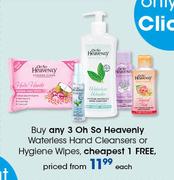 Oh So Heavenly Waterless Hand Cleansers Or Hygiene Wipes-Each