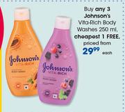 Johnson's Vita Rich Body Washes-250ml