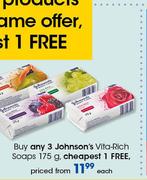 Johnson's Vita Rich Soaps-175g Each