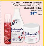 Johnson's Vita Rich Body Creams, Lotions Or Oils-Each