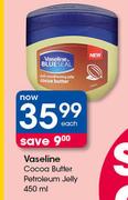 Vaseline Cocoa Butter Petroleum Jelly-450ml Each
