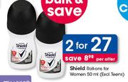 Shield Roll Ons For Women (Excl Teens)-2x50ml