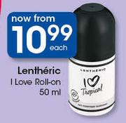 Lentheric I Love Roll On-50ml Each