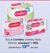 Comfitex Sanitary Pads-10's Per Pack