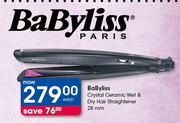 Babyliss 28mm Crystal Ceramic Wet & Dry Hair Straightener-Each
