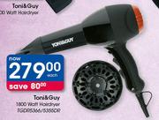 Toni & Guy 1800 Watt Hairdryer(TGDR5366/5355DR)-Each