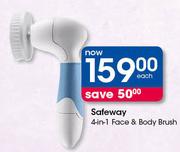 Safeway 4-In-1 Face & Body Brush-Each