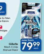 Gillette Mach 3 2-Up Manual Razor-Each