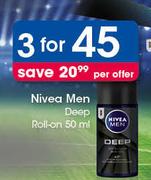 Nivea Men Deep Roll On-3X50ml