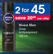 Nivea Men Deep Antiperspirant-2 x 120ml
