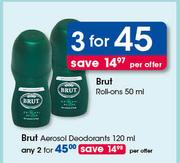 Brut Roll Ons-3X50ml