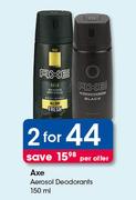 Axe Aerosol Deodorant-2X150ml