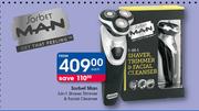 Sorbet Man 3-In-1 Shaver, Trimmer & Facial Cleanser-Each