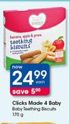 Clicks Made 4 Baby Baby Teething Biscuits-170g Each