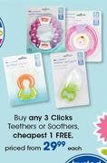 Clicks Teethers Or Soothers-Each