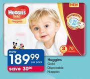 Huggies Gold Disposable Nappies-Per Pack