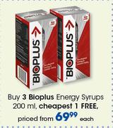 Bioplus Energy Syrups-200ml Each