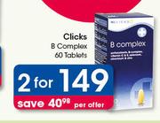 Clicks B Complex 60 Tablets-For 2
