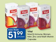 Vital Maxi B, Immune Women, Men, Zinc And Multi Vitamin Capsules-Per Pack