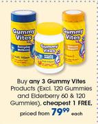  Gummy Vites Products(Excl.120 Gummies) & Elderberry 60 & 120 Gummies)-Each